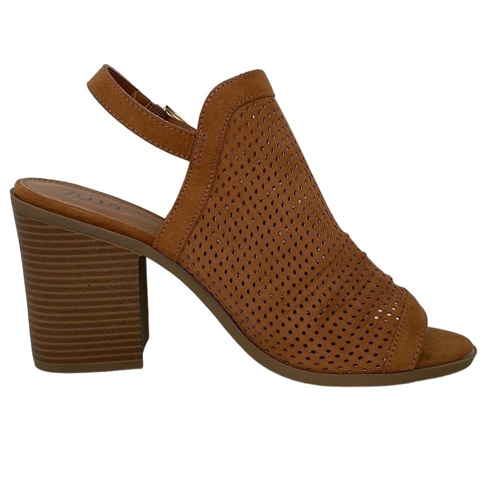 a.n.a Heels Shoes Sandals NWT Madelyn Mesh Cognac Brown Size 9.5 - Picture 9 of 14